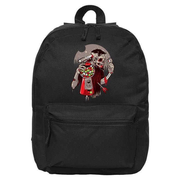 Zombie Gumballs Eyes Brains Halloween 16 in Basic Backpack