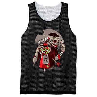 Zombie Gumballs Eyes Brains Halloween Mesh Reversible Basketball Jersey Tank