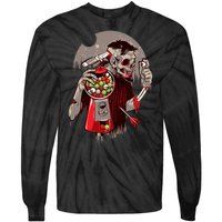 Zombie Gumballs Eyes Brains Halloween Tie-Dye Long Sleeve Shirt