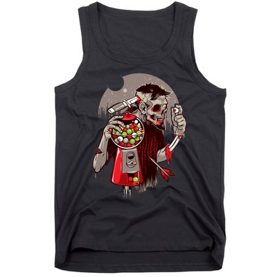 Zombie Gumballs Eyes Brains Halloween Tank Top