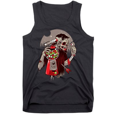 Zombie Gumballs Eyes Brains Halloween Tank Top