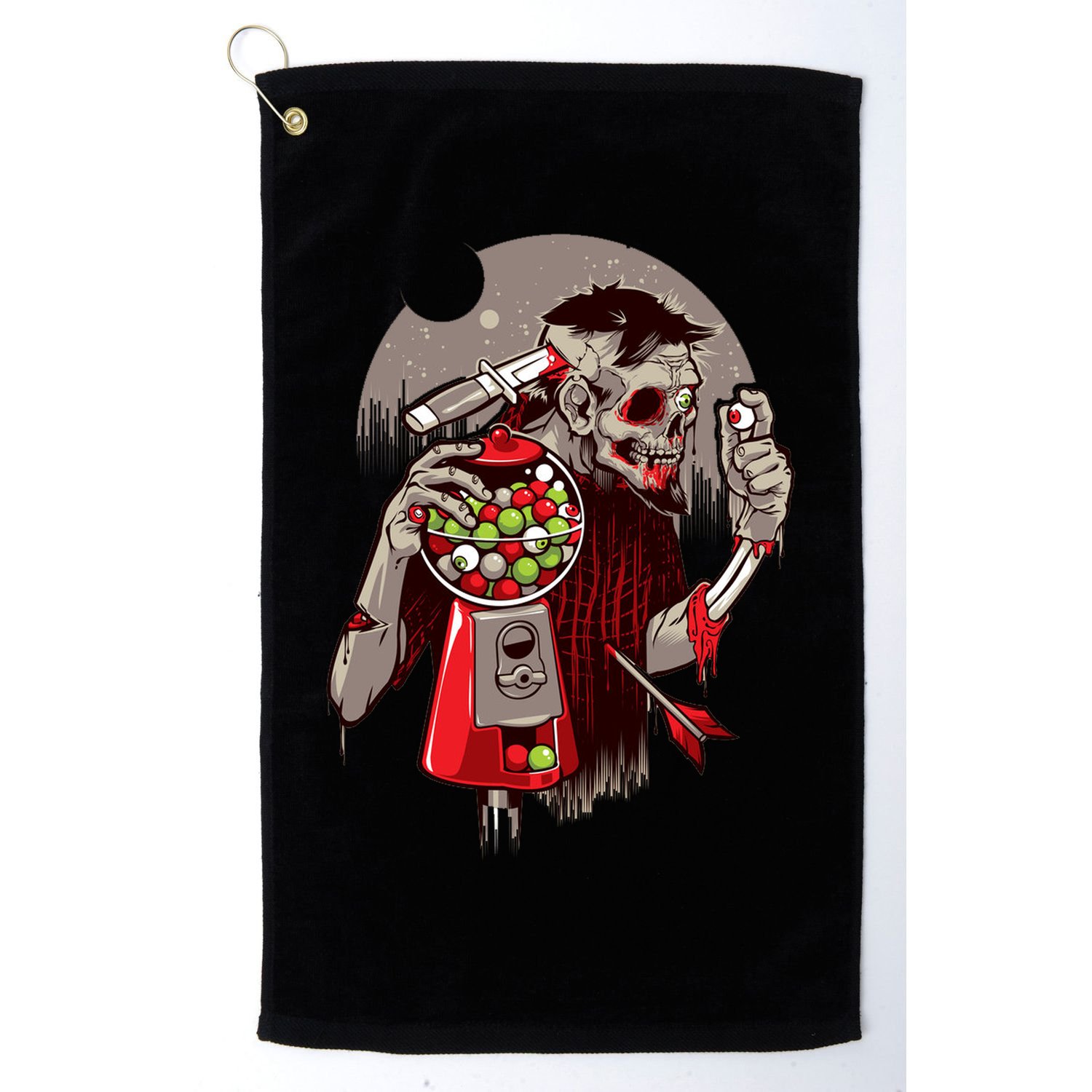 Zombie Gumballs Eyes Brains Halloween Golf Towel