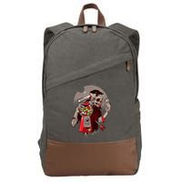 Zombie Gumballs Eyes Brains Halloween Cotton Canvas Backpack