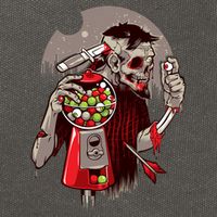 Zombie Gumballs Eyes Brains Halloween Cotton Canvas Backpack