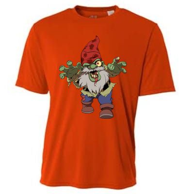 Zombie Gnome Funny Halloween Gift Cooling Performance Crew T-Shirt