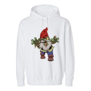 Zombie Gnome Funny Halloween Gift Garment-Dyed Fleece Hoodie