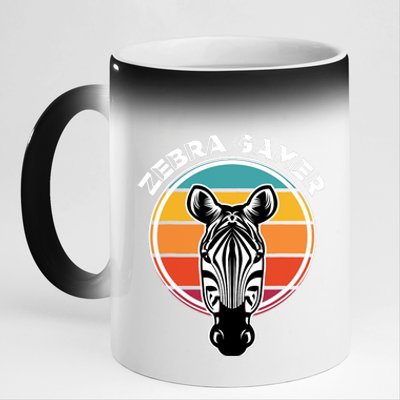 Zebra Gamer Gaming Graphic Design For Gamer 11oz Black Color Changing Mug