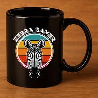 Zebra Gamer Gaming Graphic Design For Gamer 11oz C Handle Ceramic Mug