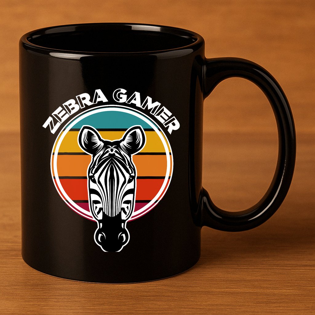 Zebra Gamer Gaming Graphic Design For Gamer 11oz C Handle Ceramic Mug