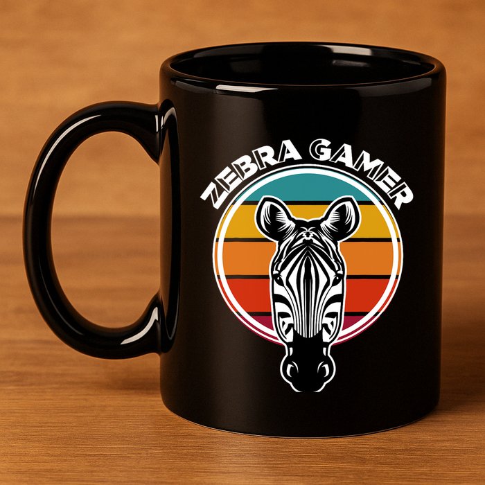 Zebra Gamer Gaming Graphic Design For Gamer 11oz C Handle Ceramic Mug