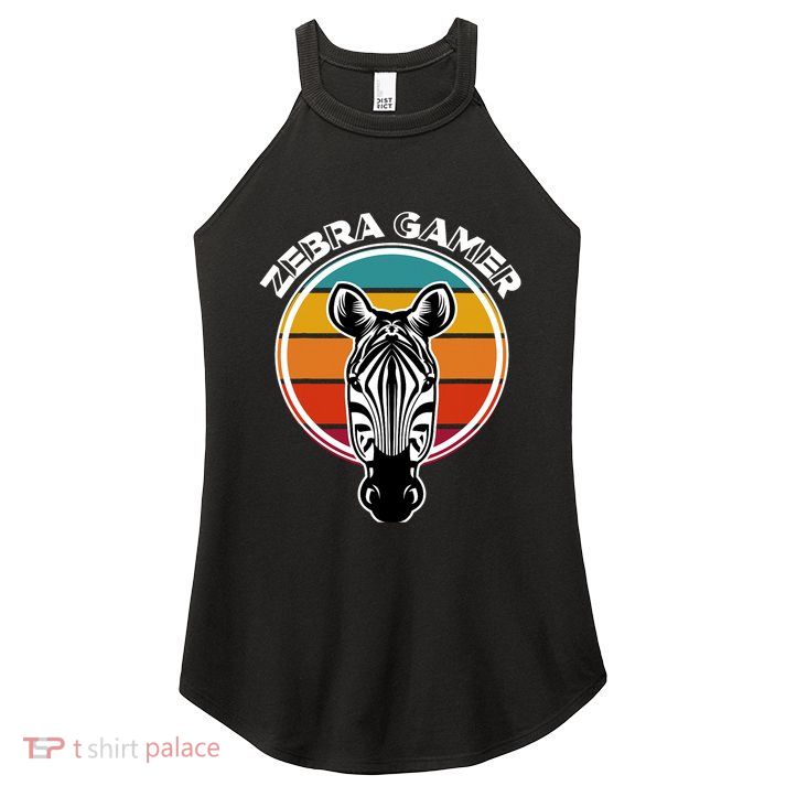 Zebra Gamer Gaming Graphic Design For Gamer Women's Perfect Tri Rocker Tank