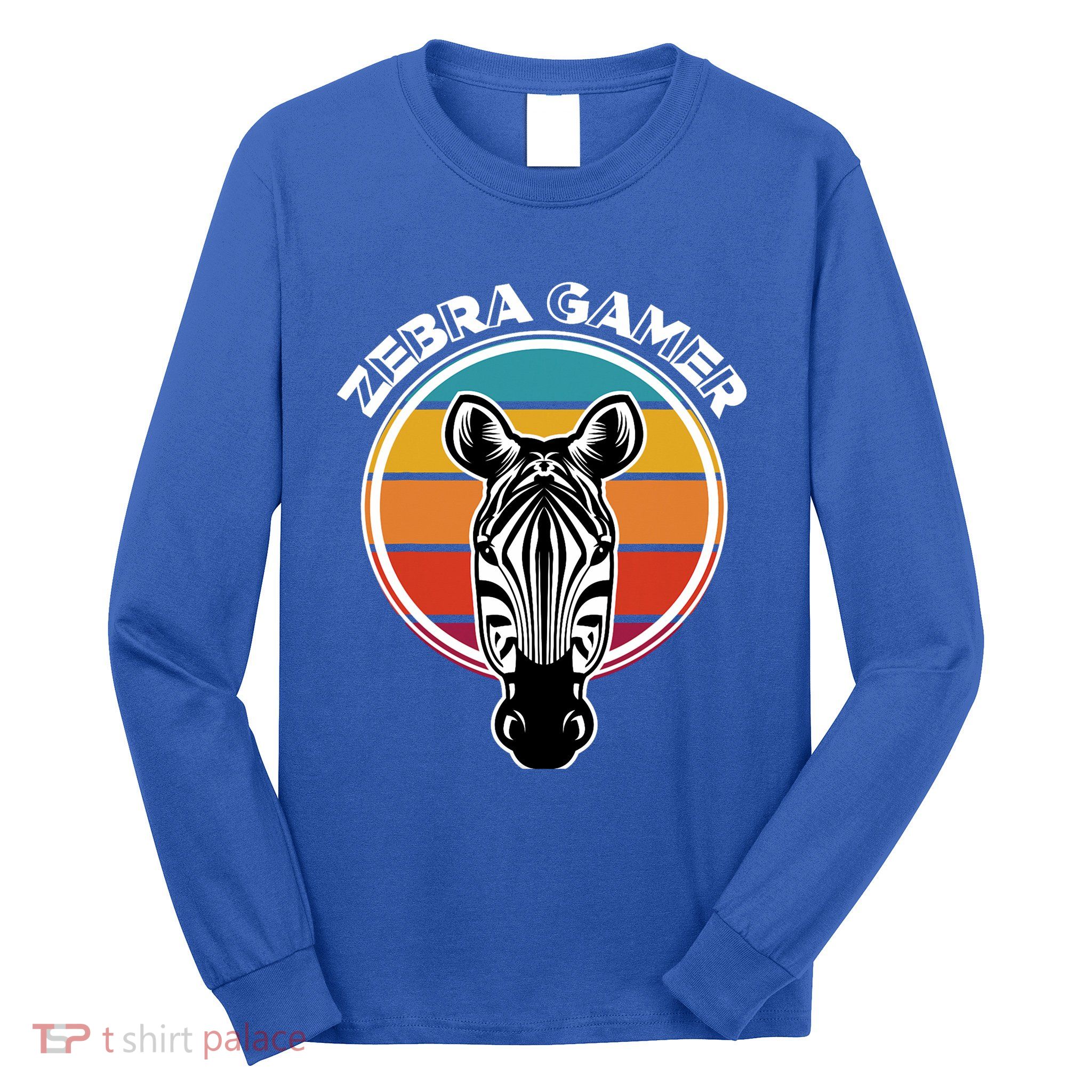 Zebra Gamer Gaming Graphic Design For Gamer Long Sleeve Shirt