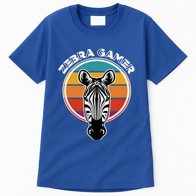 Zebra Gamer Gaming Graphic Design For Gamer Tall T-Shirt