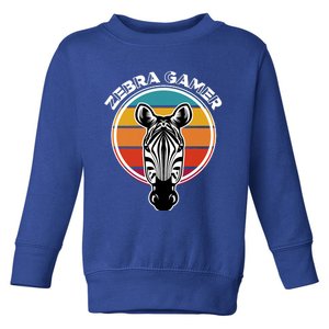 Zebra Gamer Gaming Graphic Design For Gamer Toddler Sweatshirt