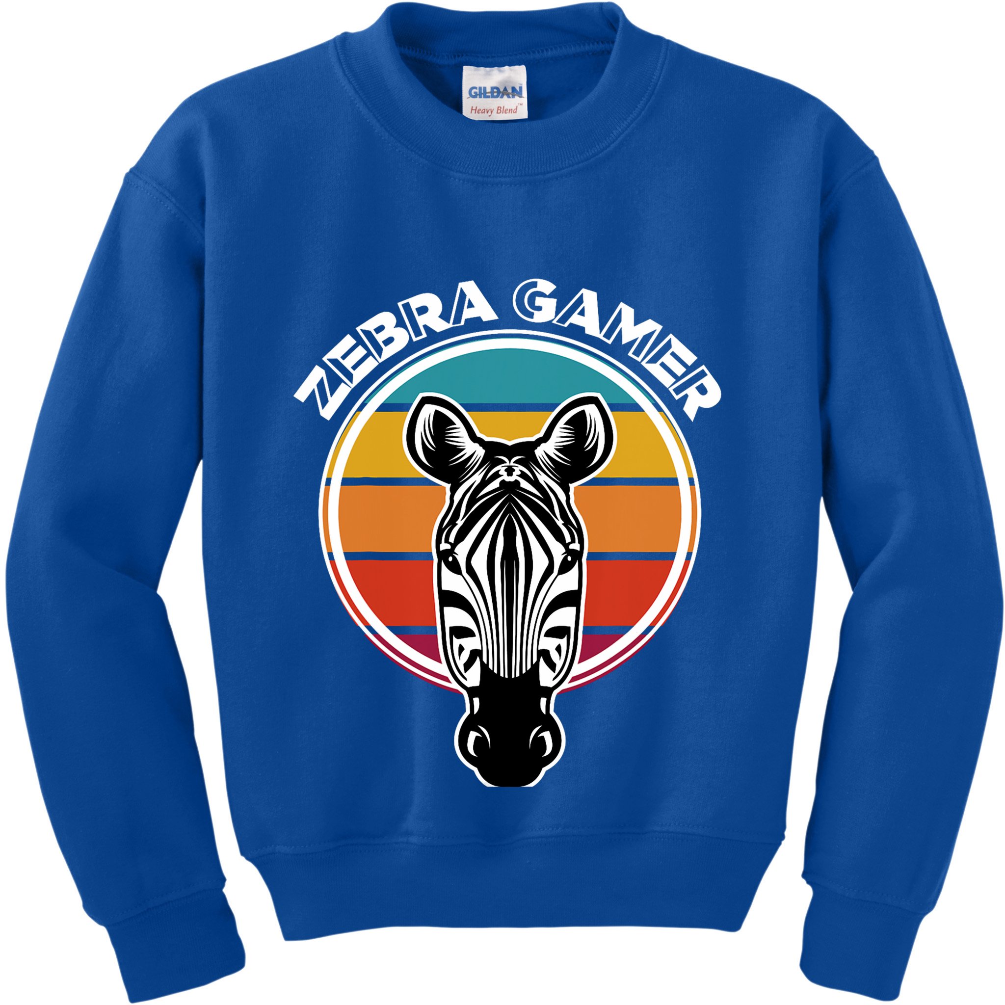 Zebra Gamer Gaming Graphic Design For Gamer Kids Sweatshirt
