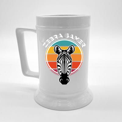 Zebra Gamer Gaming Graphic Design For Gamer Beer Stein