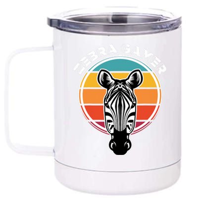 Zebra Gamer Gaming Graphic Design For Gamer 12 oz Stainless Steel Tumbler Cup