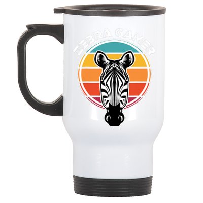 Zebra Gamer Gaming Graphic Design For Gamer Stainless Steel Travel Mug