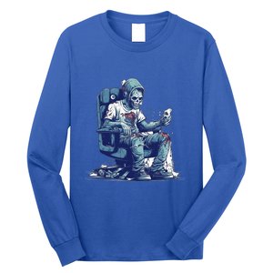 Zombie Gamer Halloween Costume Gaming Videogame Controller Cool Gift Long Sleeve Shirt