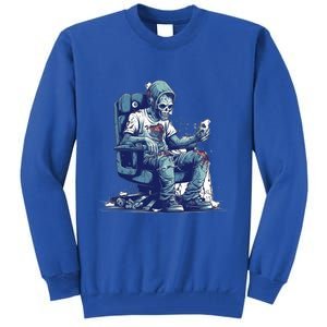 Zombie Gamer Halloween Costume Gaming Videogame Controller Cool Gift Tall Sweatshirt