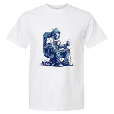 Zombie Gamer Halloween Costume Gaming Videogame Controller Cool Gift Garment-Dyed Heavyweight T-Shirt