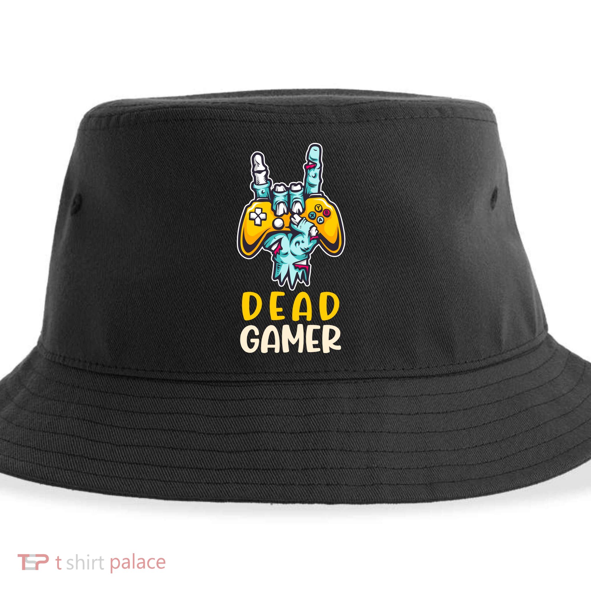 Zombie Gamer Halloween Video Game Skeleton Dia De Muertos Funny Gift Sustainable Bucket Hat