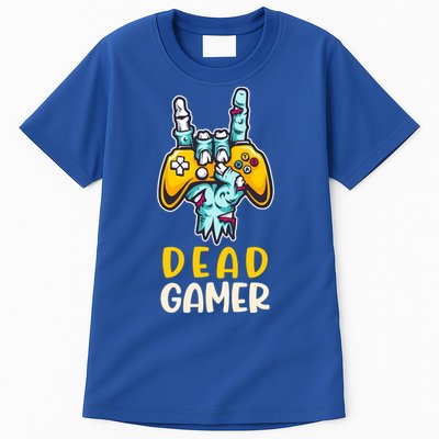 Zombie Gamer Halloween Video Game Skeleton Dia De Muertos Funny Gift Tall T-Shirt
