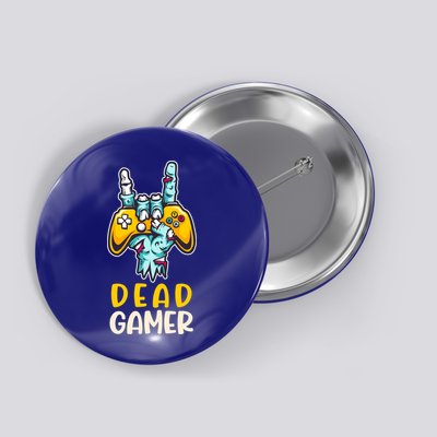 Zombie Gamer Halloween Video Game Skeleton Dia De Muertos Funny Gift Button
