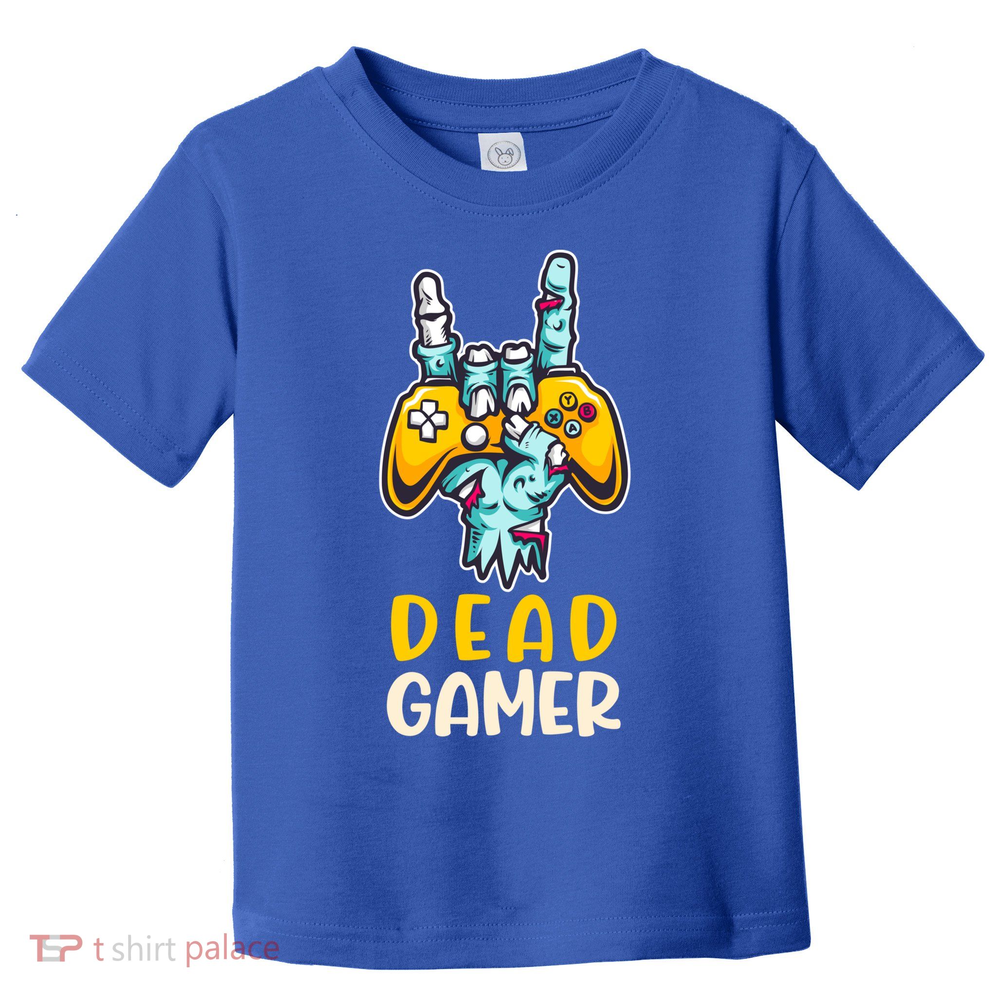Zombie Gamer Halloween Video Game Skeleton Dia De Muertos Funny Gift Toddler T-Shirt