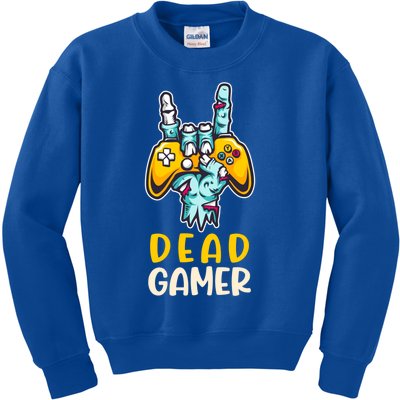 Zombie Gamer Halloween Video Game Skeleton Dia De Muertos Funny Gift Kids Sweatshirt