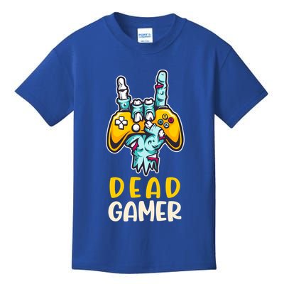 Zombie Gamer Halloween Video Game Skeleton Dia De Muertos Funny Gift Kids T-Shirt