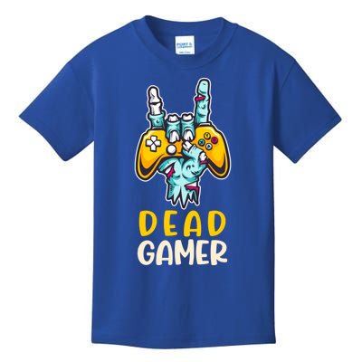 Zombie Gamer Halloween Video Game Skeleton Dia De Muertos Funny Gift Kids T-Shirt