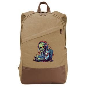 Zombie Gamer Halloween Costume Gaming Video Game Controller Cotton Canvas Backpack