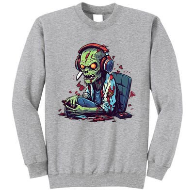 Zombie Gamer Halloween Costume Gaming Video Game Controller Tall Sweatshirt