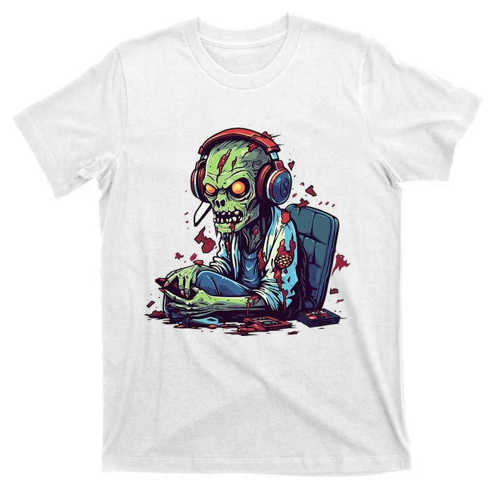 Zombie Gamer Halloween Costume Gaming Video Game Controller T-Shirt