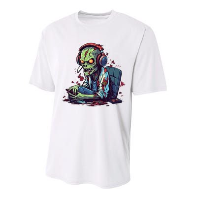 Zombie Gamer Halloween Costume Gaming Video Game Controller Performance Sprint T-Shirt