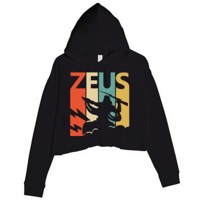 Zeus God Of Thunder Greek Mythology Gift Crop Fleece Hoodie