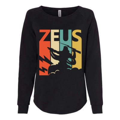 Zeus God Of Thunder Greek Mythology Gift Womens California Wash Sweatshirt