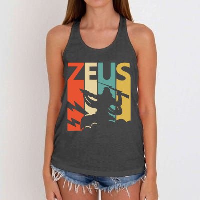 Zeus God Of Thunder Greek Mythology Gift Women's Knotted Racerback Tank