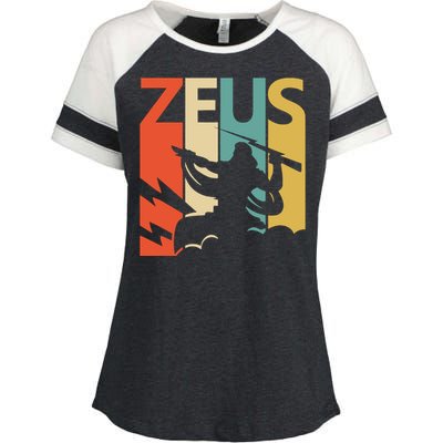 Zeus God Of Thunder Greek Mythology Gift Enza Ladies Jersey Colorblock Tee