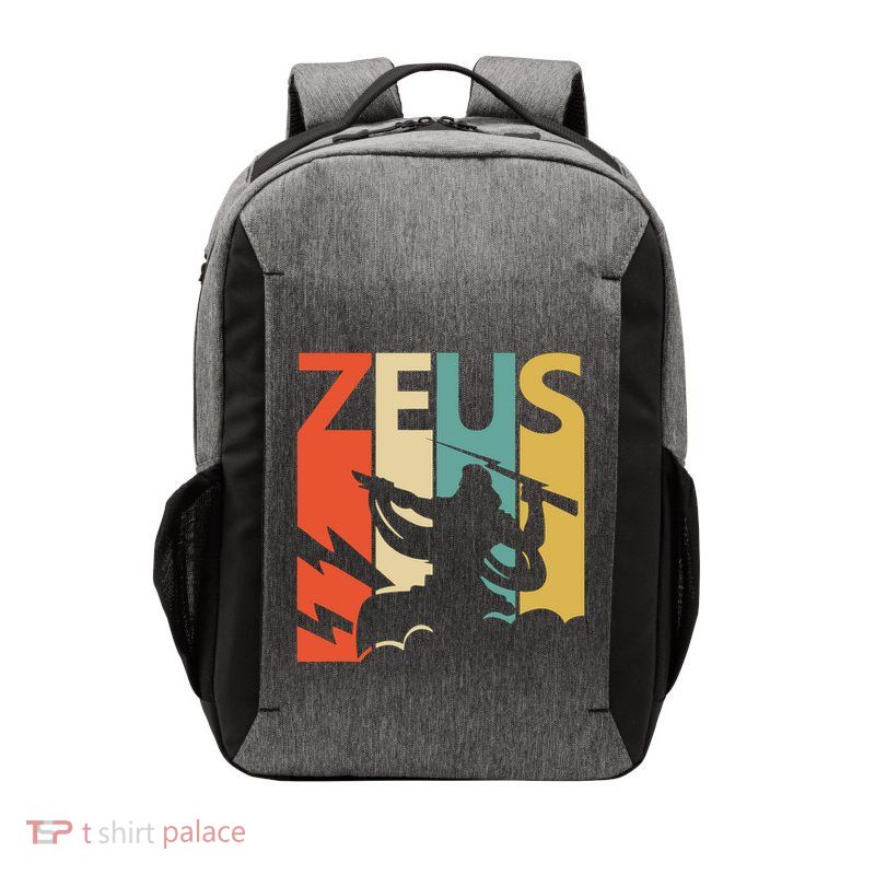 Zeus God Of Thunder Greek Mythology Gift Vector Backpack