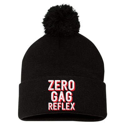 Zero Gag Reflex Meme Funny Bachelorette Party Pom Pom 12in Knit Beanie