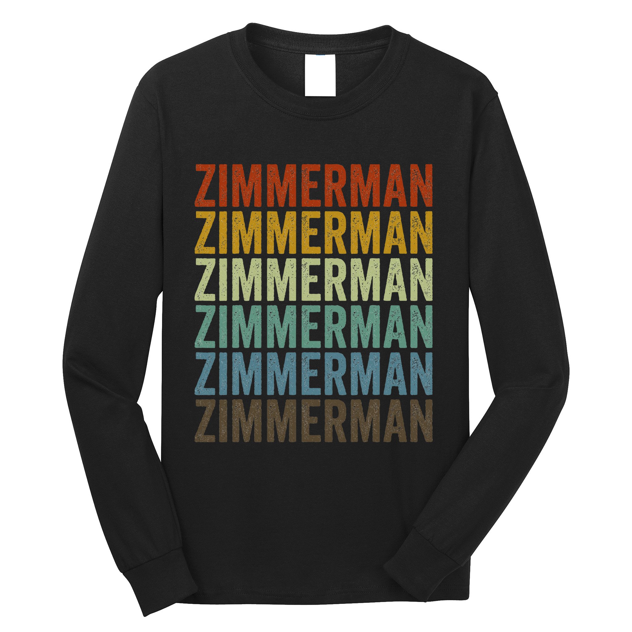 ZIMMERMAN Gift Surname Funny Retro Vintage Long Sleeve Shirt