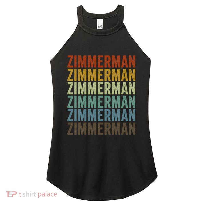 ZIMMERMAN Gift Surname Funny Retro Vintage Women's Perfect Tri Rocker Tank