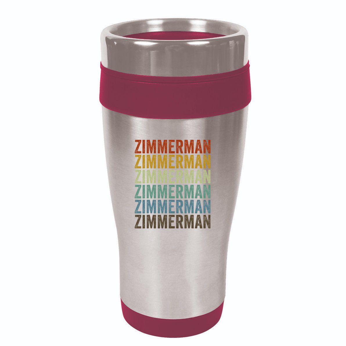 ZIMMERMAN Gift Surname Funny Retro Vintage 16oz Travel Tumbler