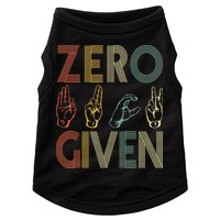 Zero Given Vintage 0 Fucks Given Sign Language Doggie Tank