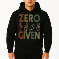 Zero Given Vintage 0 Fucks Given Sign Language Hoodie