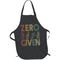 Zero Given Vintage 0 Fucks Given Sign Language Apron