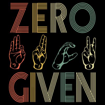 Zero Given Vintage 0 Fucks Given Sign Language T-Shirt