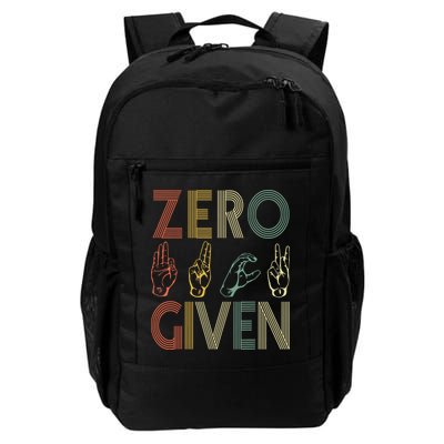 Zero Given Vintage 0 Fucks Given Sign Language Backpack